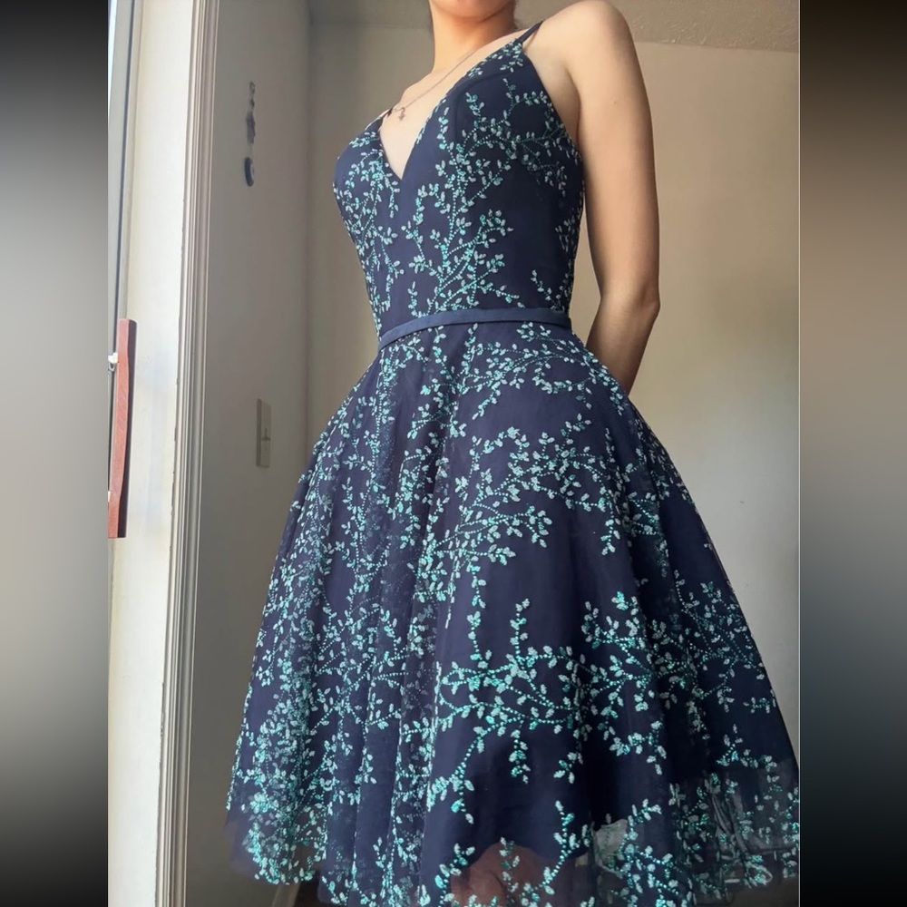 ChicBlue Mini Dress with Elegant Silhouette and Flattering Fit